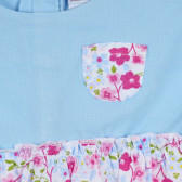 Памучна рокля с цветя за бебе, многоцветна Chicco 300630 6