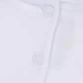 Памучна тениска с къдрички за бебе, бяла Chicco 300643 7