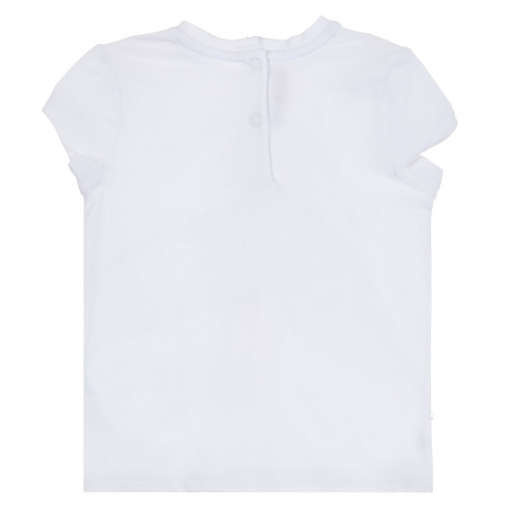 Памучна тениска с къдрички за бебе, бяла Chicco 300644 8