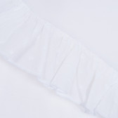 Памучна тениска с къдрички за бебе, бяла Chicco 300742 2
