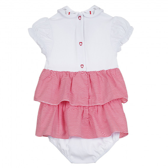 Памучно боди тип рокля с къс ръкав за бебе Chicco 300763 4