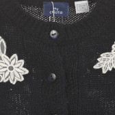 Плетена жилетка с апликация цветя, тъмносиня Chicco 301058 3