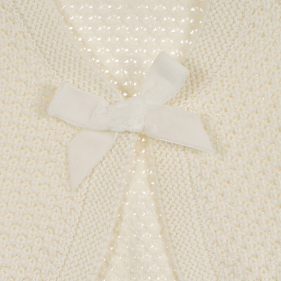 Плетена жилетка с панделка за бебе, беж Chicco 301190 6
