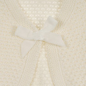 Плетена жилетка с панделка за бебе, беж Chicco 301191 2