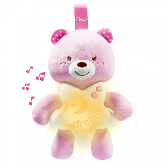 Нощна лампа Goodnight Bear, розов Chicco 301428 