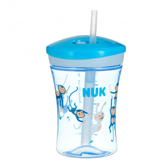 Полипропиленова чаша, Evolution Action, синя с маймунки, 230 мл. NUK 302618 2