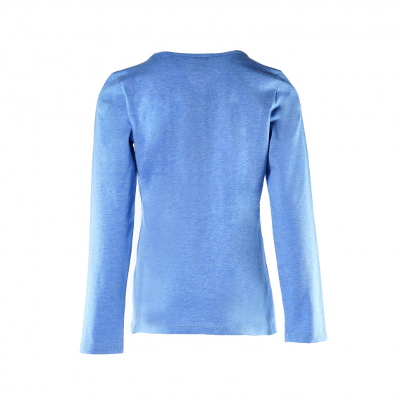 Синя памучна блуза с дълъг ръкав за момиче и щампа дъга за момче s.Oliver 30270 2