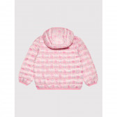 Пухено яке за бебе с щампи на мечета, розово Guess 303168 2