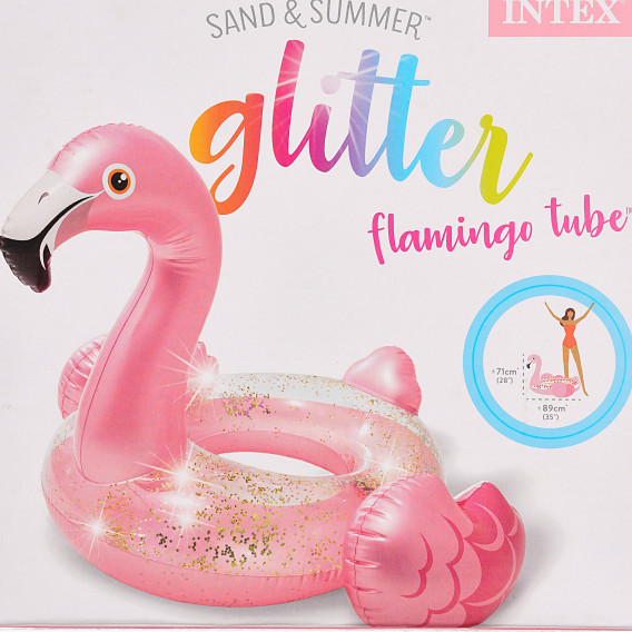 Надуваемо фламинго с брокат Intex 303608 2