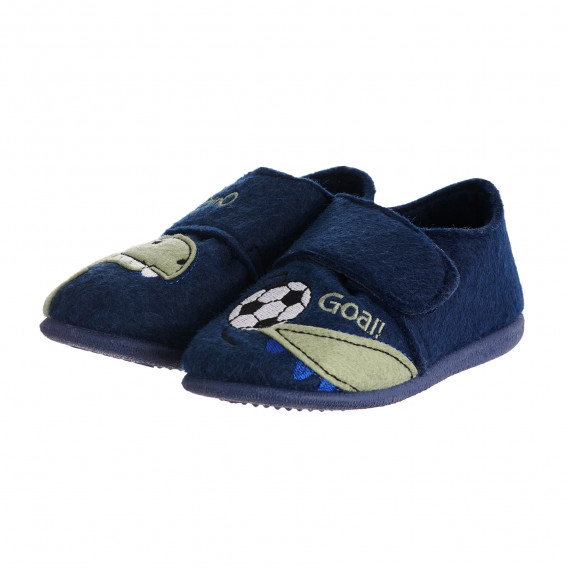 Пантофи със зелени акценти Дино, сини Best buy shoes 303612 