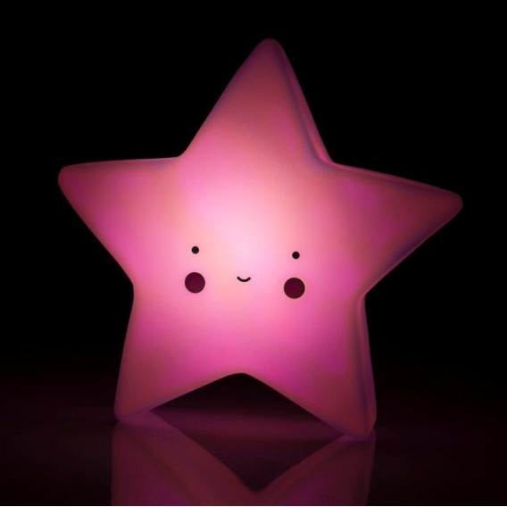 Детска нощна лампа - Звездичка, розова Ikonka 303804 5