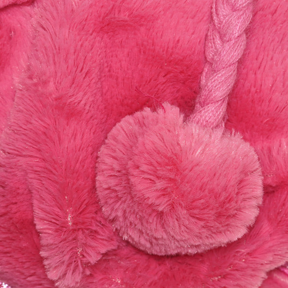 Пухкава шапка с ушички за бебе, розова Cool club 304104 7