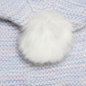 Зимна шапка с помпон и щампа на коте, синя Cool club 304230 3
