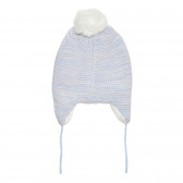 Зимна шапка с помпон и щампа на коте, синя Cool club 304231 4
