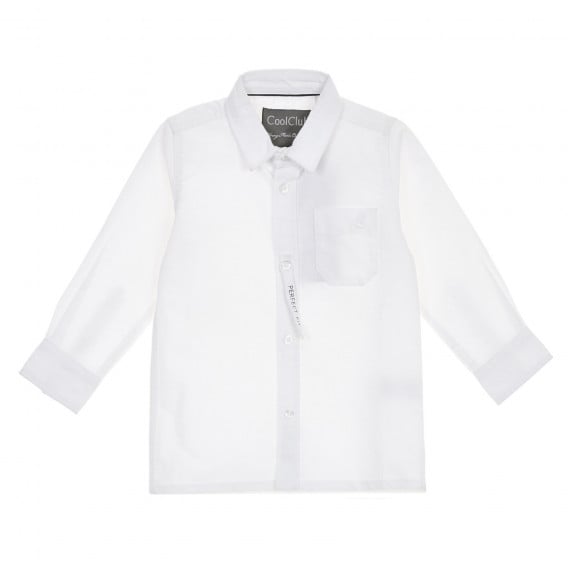 Памучна бяла риза с джоб Cool club 304268 
