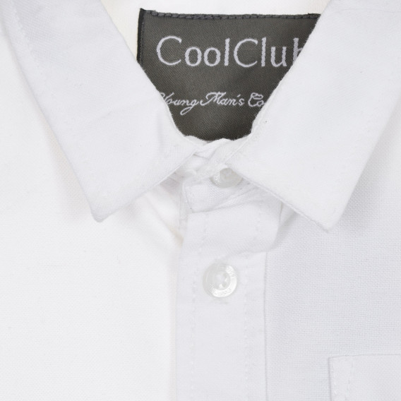 Памучна бяла риза с джоб Cool club 304269 2