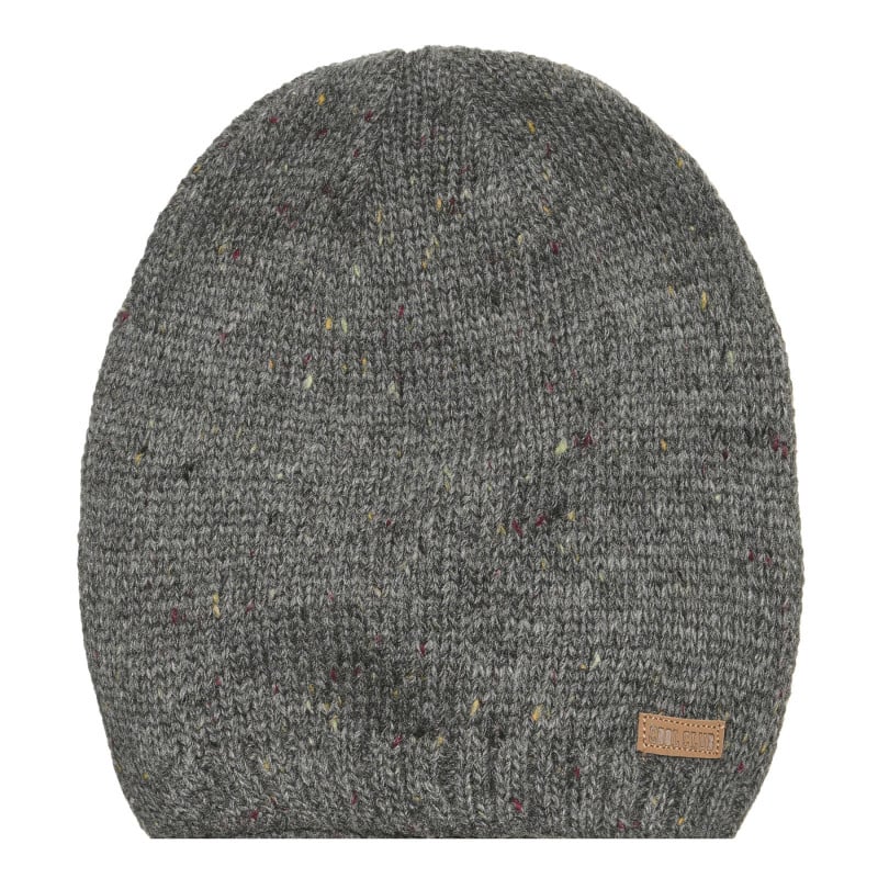 Плетена шапка с цветни акценти, сива  304507