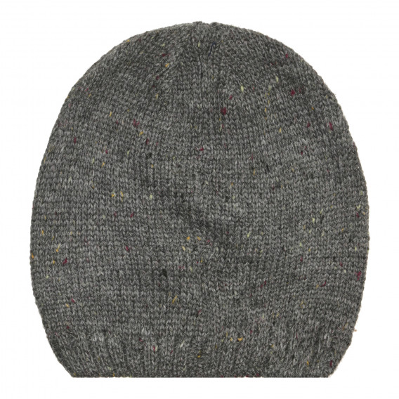 Плетена шапка с цветни акценти, сива Cool club 304509 3