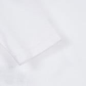 Памучна блуза с дълъг ръкав и апликация на пингвини, бяла Cool club 304757 7