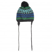 Зимна шапка с фигурален цветен принт и помпон Cool club 305000 4