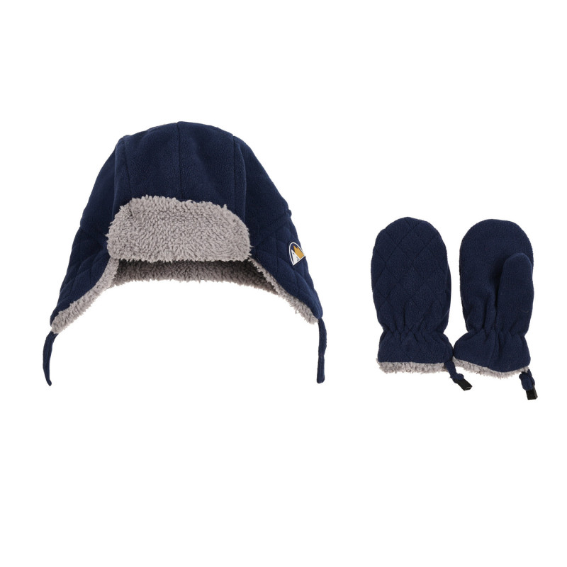 Комплект от шапка и ръкавици, тъмносиньо  305017