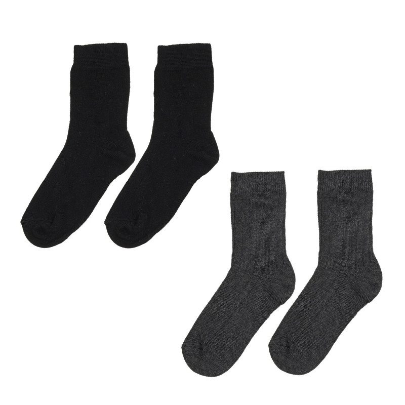 Комплект от два чифта чорапи, черно и сиво  305035
