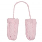 Ръкавици с един пръст и декоративна плетка, розови Cool club 305276 