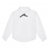 Риза с дълъг ръкав и панделка, бяла Cool club 305420 5