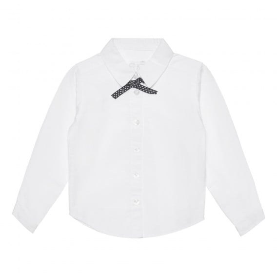 Риза с дълъг ръкав и панделка, бяла Cool club 305420 5
