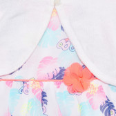 Комплект от рокля с флорален принт и бяло болеро Cool club 305437 2