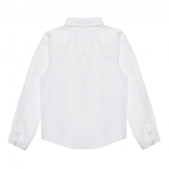 Риза с дълъг ръкав и апликация на коте, бяла Cool club 305581 3
