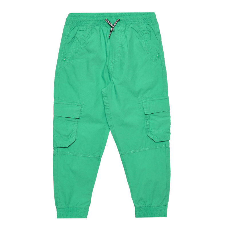Памучен карго панталон, зелен  305639