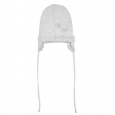Комплект памучни шапки в сиво и бяло с флорален принт Cool club 305731 2
