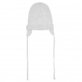 Комплект памучни шапки в сиво и бяло с флорален принт Cool club 305733 3