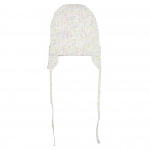 Комплект памучни шапки в сиво и бяло с флорален принт Cool club 305735 5