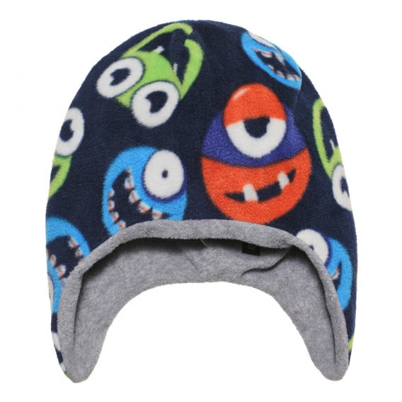 Поларена шапка с принт на чудовища, многоцветна Cool club 305876 