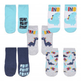 Комплект от пет чифта многоцветни чорапи за бебе Cool club 306250 6