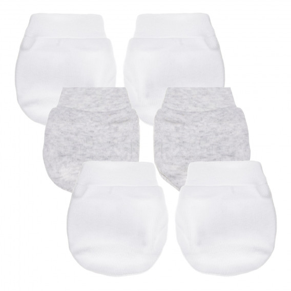 Комплект от три чифта памучни ръкавички за новородено Cool club 306516 6