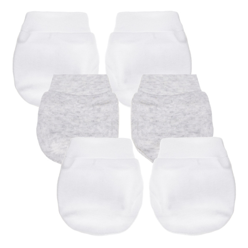 Комплект от три чифта памучни ръкавички за новородено  306616