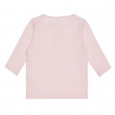 Блуза с дълъг ръкав и щампа за бебе, розова Cool club 306895 8