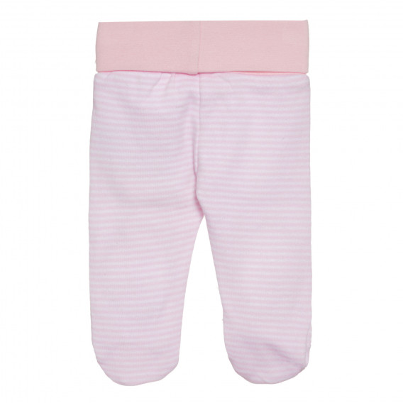 Раирани памучни ританки за бебе, розови Cool club 306902 7