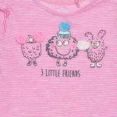 Блуза с щампа little friends, розова Cool club 306929 6