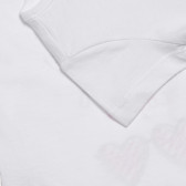 Тениска с закачлив десен за бебе, бяла Cool club 306952 7