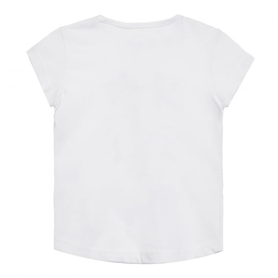 Тениска с закачлив десен за бебе, бяла Cool club 306954 8