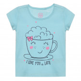 Тениска I love you a Latte, светлосиня Cool club 306956 4
