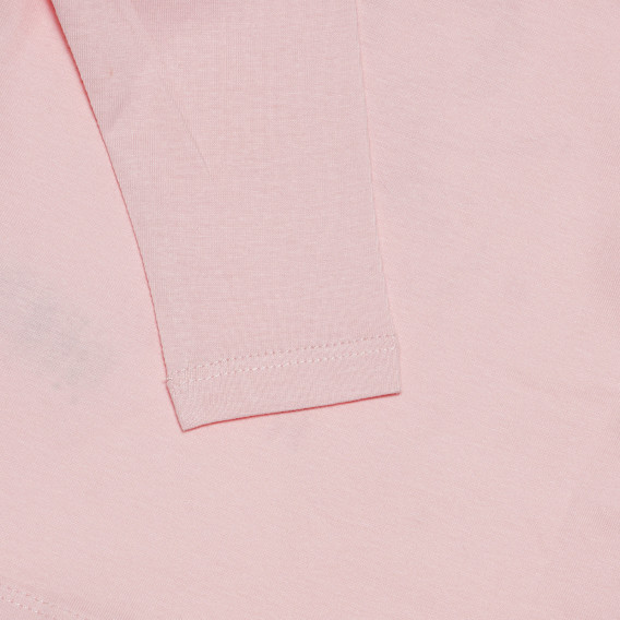Блуза с дълъг ръкав и щампа за бебе, розова Cool club 306994 3
