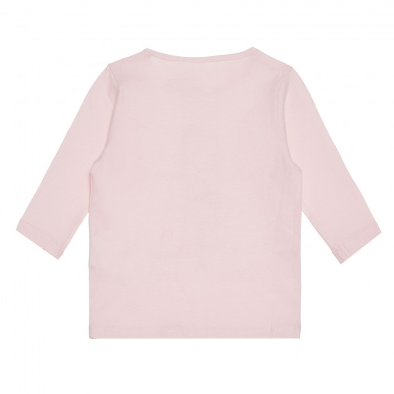 Блуза с дълъг ръкав и щампа за бебе, розова Cool club 306995 4