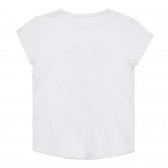 Тениска с закачлив десен за бебе, бяла Cool club 307051 4