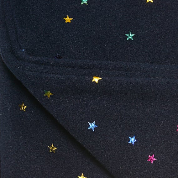 Поларен шал с принт на цветни звезди, син Cool club 307073 3