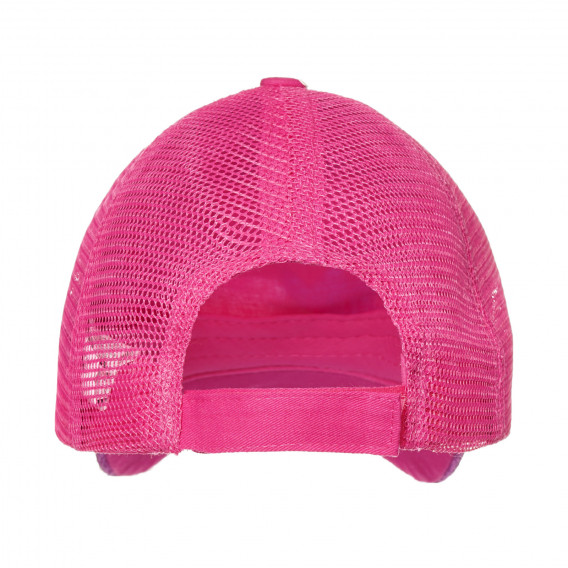 Шапка с брокатена козирка и щампа от филма Тролчета, розова Cool club 307479 3